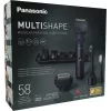 Travel trimmer Panasonic X-Shape Travel — blue, lithium-ion battery, built-in, multi-attachments (beard, body, hair, foil shaver, toothbrush), 1–30 mm, 196×49×43 mm