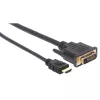 Techly Video Cable HDMI to DVI-D M / M 3m ICOC HDMI-D-030, 3 m, HDMI, DVI-D, Male, Male, Gold