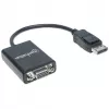 Manhattan DisplayPort to VGA HD15 Converter Cable, 15cm, Male to Female, Active, DP With Latch, Black, Lifetime Warranty, Equivalent to DP2VGA2.