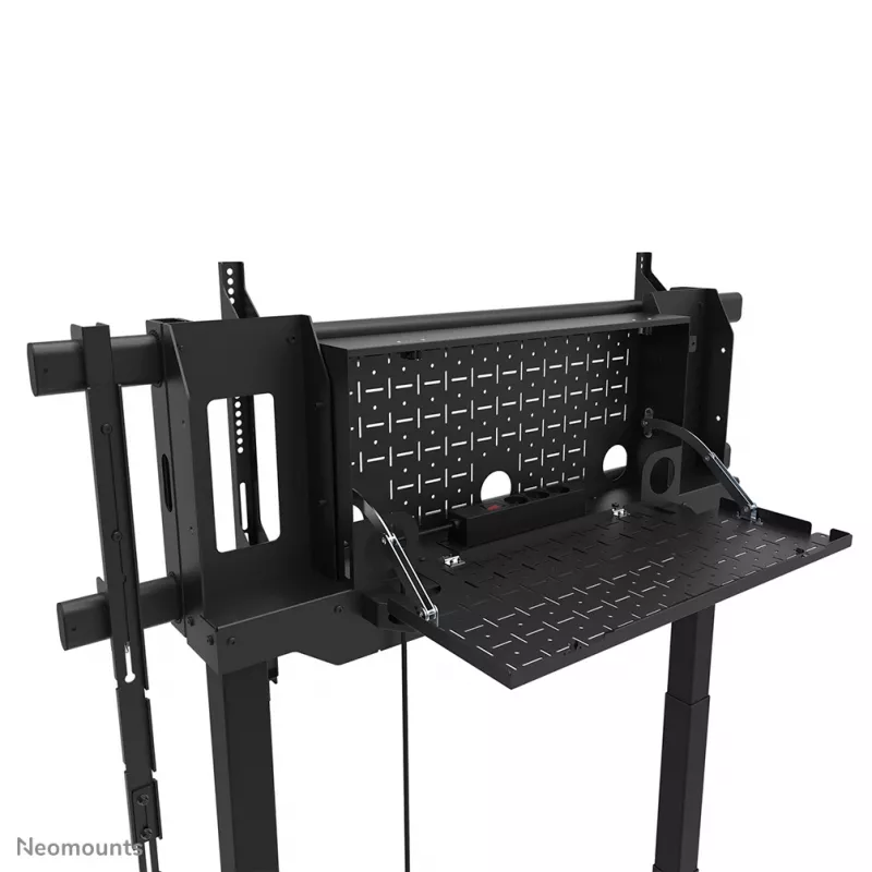 TV trolley Neomounts FL55-975BL1 motorised for 75–115 inch screens, steel, black, max 160 kg, height 2154 mm