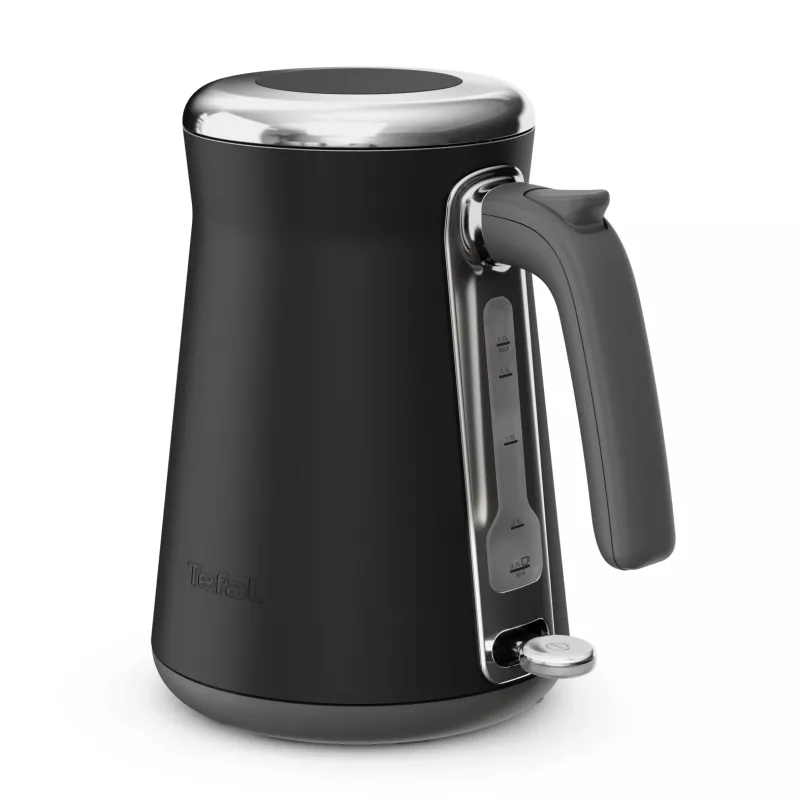 Electric kettle Tefal KI6668E0 — 1.7 L, 2400 W, stainless steel housing, black