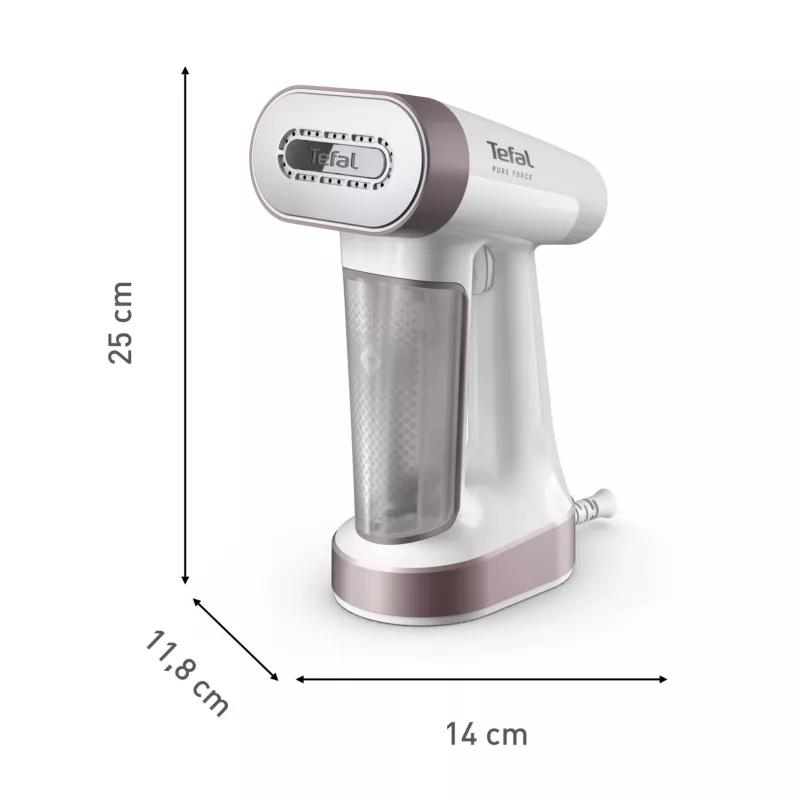 Tefal Pure Force DT8765E0 garment steamer Handheld garment steamer 0.18 L 1800 W Black, Cinnamon colour