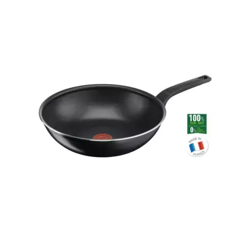 Wok/Stir-Fry pan Tefal Simply Clean B5671953, 28 cm, aluminium, non-stick titanium coating, Thermo-Spot