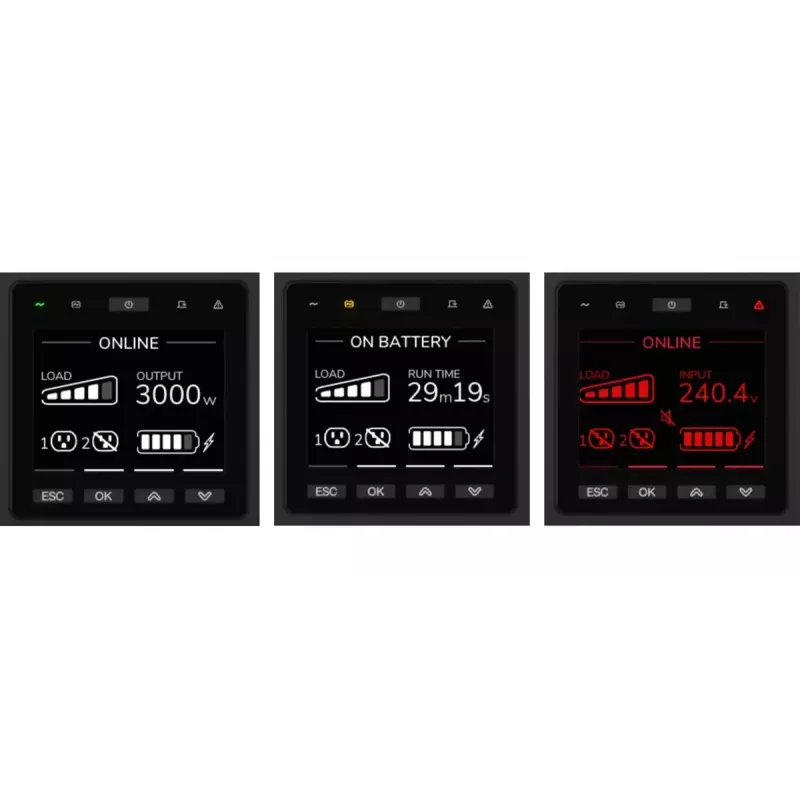 APC SRTG6KXLI uninterruptible power supply (UPS) Double-conversion (Online) 6 kVA 6000 W 3 AC outlet(s)