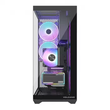 Full-tower PC case MODECOM Volcano SPACE XL ARGB — Full Tower, E-ATX support, tempered glass, ARGB, up to 440 mm GPU