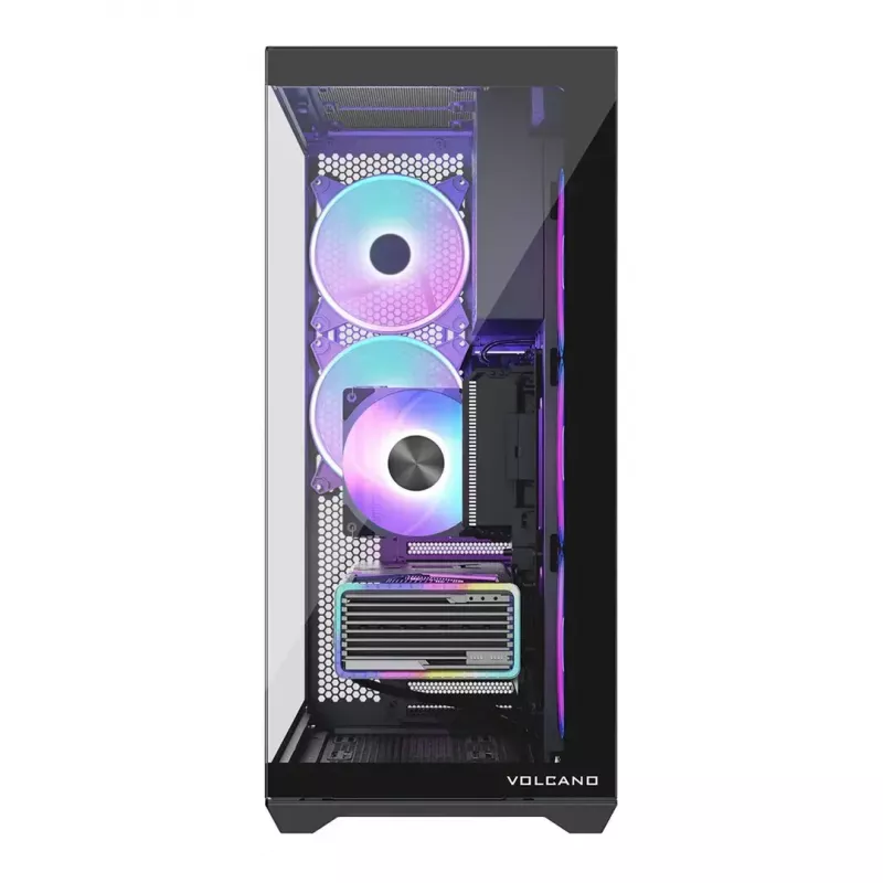 Full-tower PC case MODECOM Volcano SPACE XL ARGB — Full Tower, E-ATX support, tempered glass, ARGB, up to 440 mm GPU