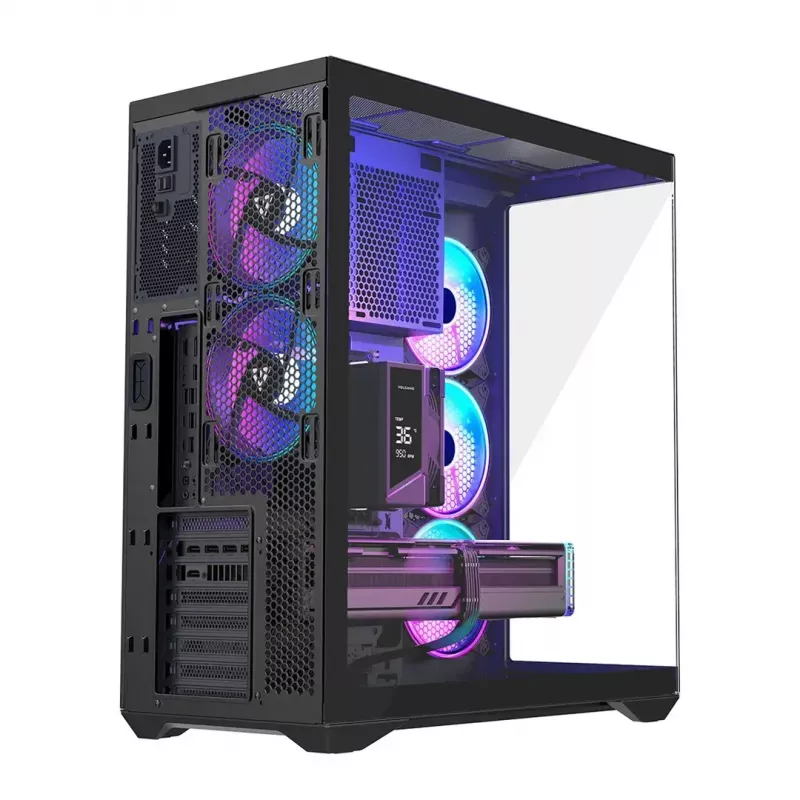 Full-tower PC case MODECOM Volcano SPACE XL ARGB — Full Tower, E-ATX support, tempered glass, ARGB, up to 440 mm GPU