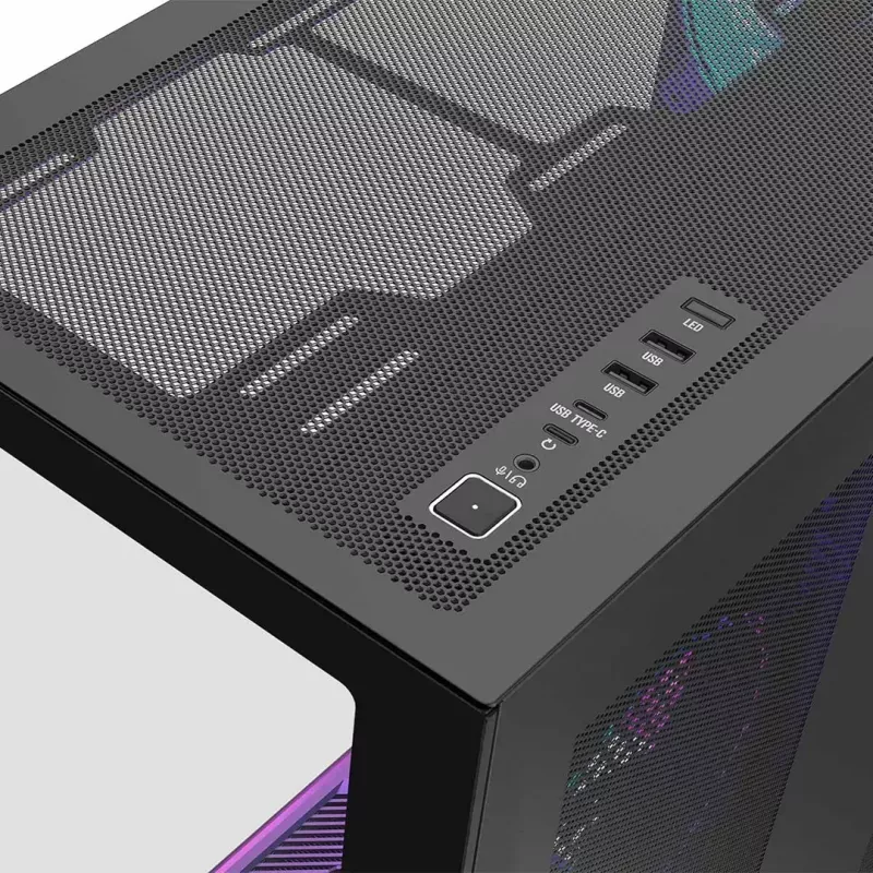 Full-tower PC case MODECOM Volcano SPACE XL ARGB — Full Tower, E-ATX support, tempered glass, ARGB, up to 440 mm GPU