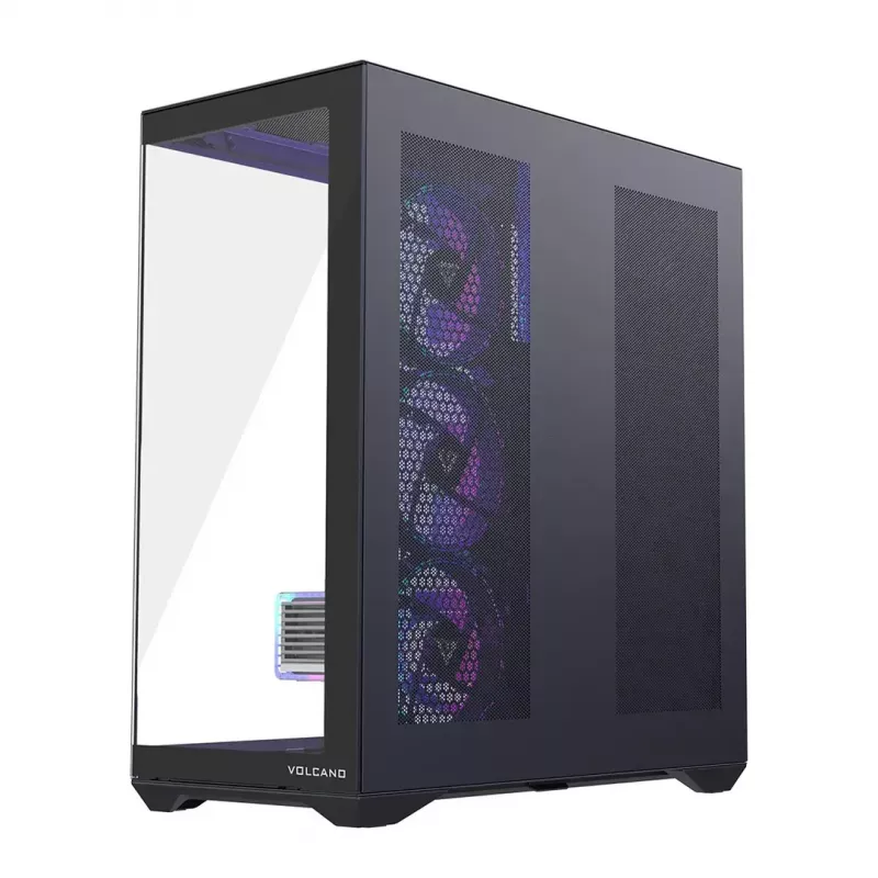 Full-tower PC case MODECOM Volcano SPACE XL ARGB — Full Tower, E-ATX support, tempered glass, ARGB, up to 440 mm GPU
