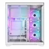 PC full-tower case MODECOM Volcano SPACE XL ARGB FULL TOWER 5F White — ATX, tempered glass, ARGB, USB-C