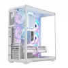 PC full-tower case MODECOM Volcano SPACE XL ARGB FULL TOWER 5F White — ATX, tempered glass, ARGB, USB-C