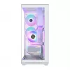 PC full-tower case MODECOM Volcano SPACE XL ARGB FULL TOWER 5F White — ATX, tempered glass, ARGB, USB-C