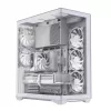 PC full-tower case MODECOM Volcano SPACE XL ARGB FULL TOWER 5F White — ATX, tempered glass, ARGB, USB-C