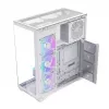 PC full-tower case MODECOM Volcano SPACE XL ARGB FULL TOWER 5F White — ATX, tempered glass, ARGB, USB-C