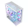 PC full-tower case MODECOM Volcano SPACE XL ARGB FULL TOWER 5F White — ATX, tempered glass, ARGB, USB-C