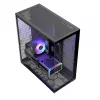 Full-Tower PC Case MODECOM Volcano SPACE XL NF — Black, tempered glass, ARGB, supports micro-ATX, up to 44 cm GPU, 3×3.5 inch/4×2.5 inch bays, USB-A 2×, USB-C 1×
