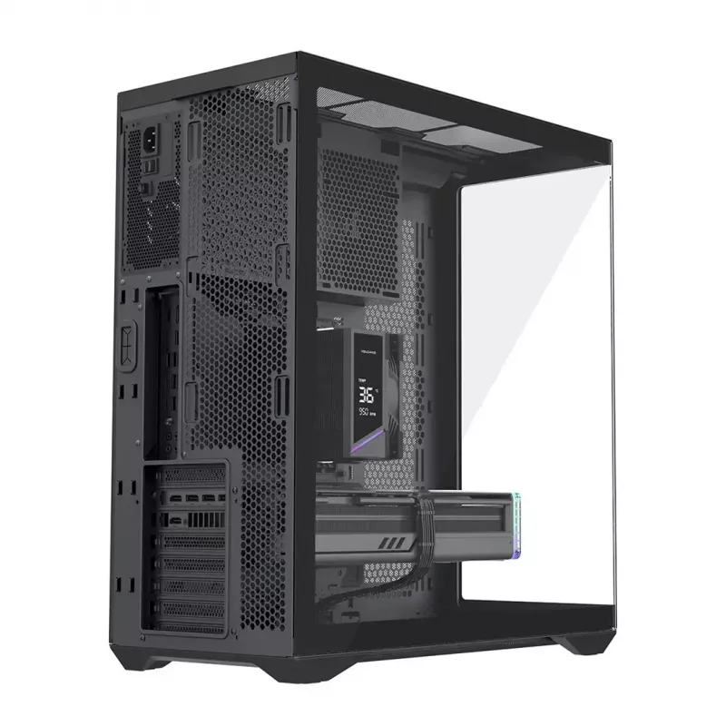 Full-Tower PC Case MODECOM Volcano SPACE XL NF — Black, tempered glass, ARGB, supports micro-ATX, up to 44 cm GPU, 3×3.5 inch/4×2.5 inch bays, USB-A 2×, USB-C 1×