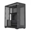 Full-Tower PC Case MODECOM Volcano SPACE XL NF — Black, tempered glass, ARGB, supports micro-ATX, up to 44 cm GPU, 3×3.5 inch/4×2.5 inch bays, USB-A 2×, USB-C 1×
