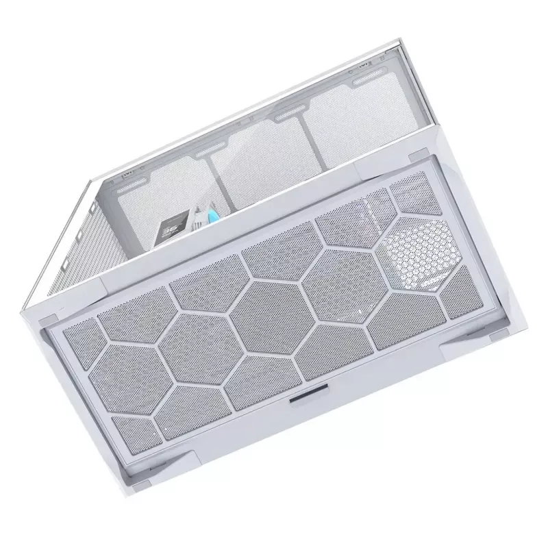 Full-tower PC case MODECOM Volcano SPACE XL FULL TOWER NF White — ARGB, tempered glass, 8 expansion slots, up to 440 mm GPU