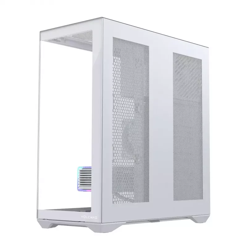 Full-tower PC case MODECOM Volcano SPACE XL FULL TOWER NF White — ARGB, tempered glass, 8 expansion slots, up to 440 mm GPU