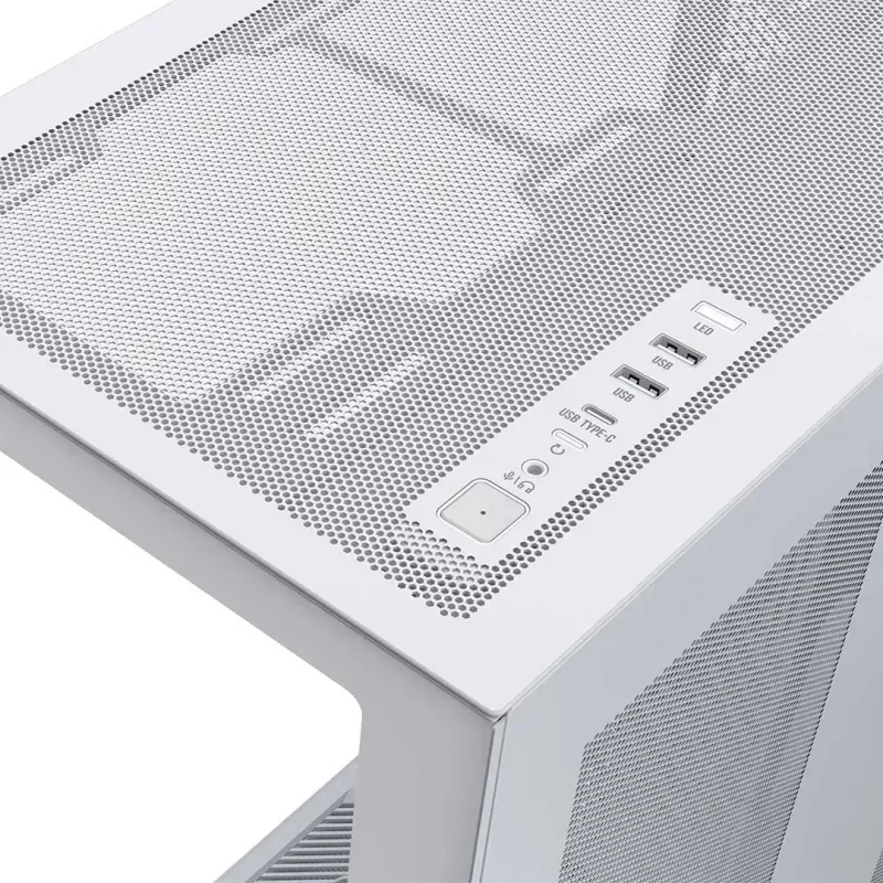 Full-tower PC case MODECOM Volcano SPACE XL FULL TOWER NF White — ARGB, tempered glass, 8 expansion slots, up to 440 mm GPU