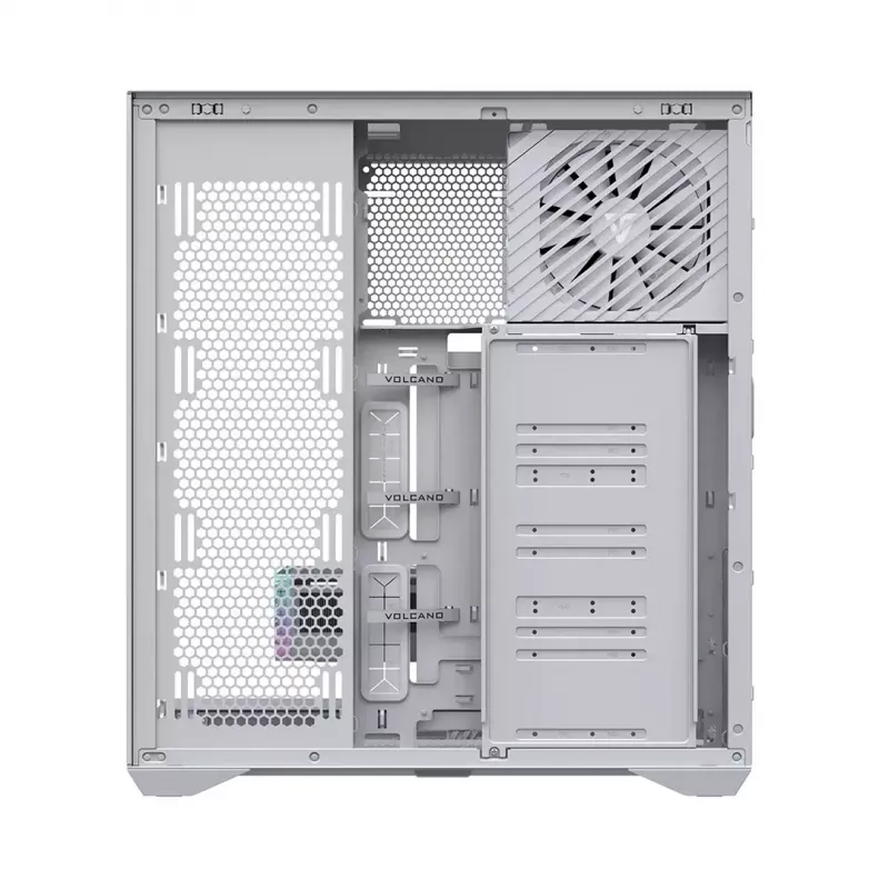 Full-tower PC case MODECOM Volcano SPACE XL FULL TOWER NF White — ARGB, tempered glass, 8 expansion slots, up to 440 mm GPU