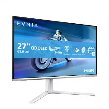 Philips Evnia 6000 27M2N6501L/00 computer monitor 67.3 cm (26.5 inch) 2560 x 1440 pixels Quad HD QD-OLED White