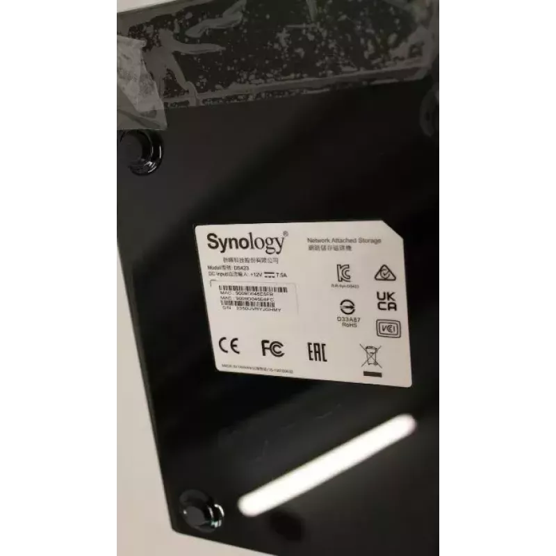 Tower NAS SYNOLOGY DS423 — Realtek RTD1619B 1.7 GHz, 2 GB DDR4, 4 x 3.5 inch hot-swap, 2x1GbE, 2xUSB3.2, RAID