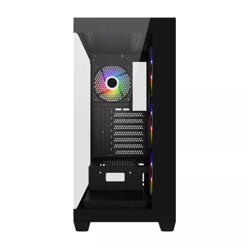 FSP M340-BA Case Midi Tower mITX, mATX, ATX Black ARGB, Midi Tower, PC, Black, ATX, micro ATX, Mini-ITX, Glass, SPCC, 17 cm