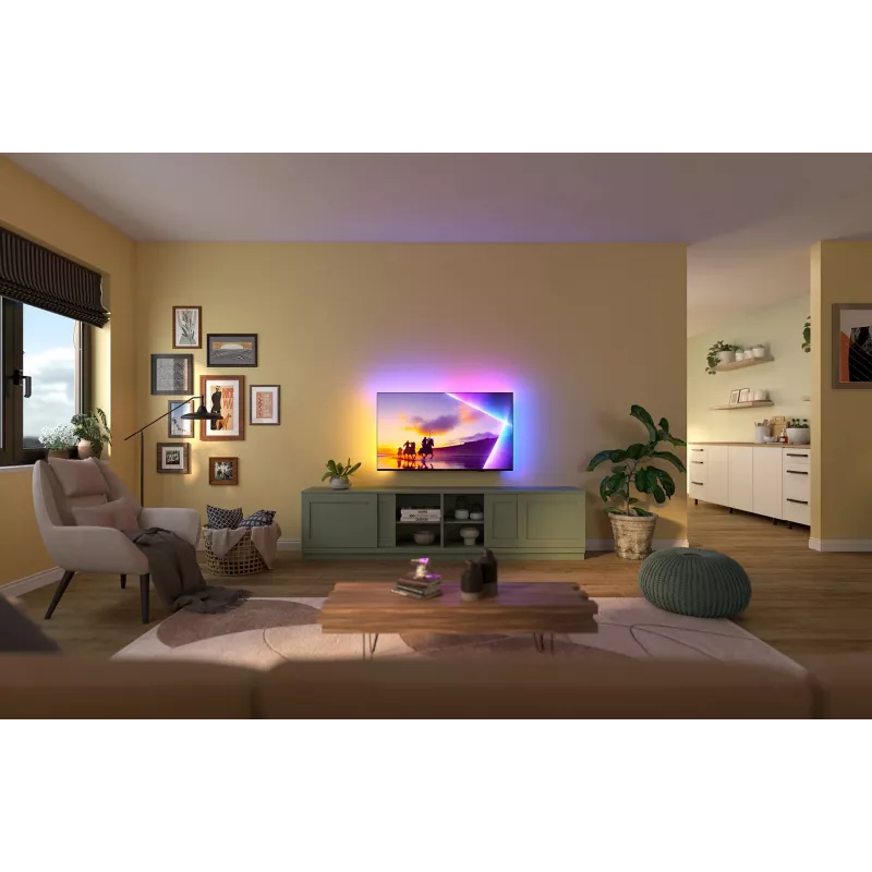 TV Philips 43PUS8450/12 43 inch QLED 4K Ultra HD, 3840×2160, Titan OS, Wi‑Fi, Ethernet, Black