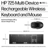 HP 720 Multi-Device Rechargeable Wireless Keyboard and Mouse Combo