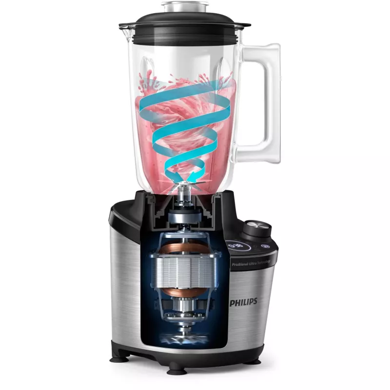 Tabletop blender Philips 7000 series HR3760/10 Black Stainless steel