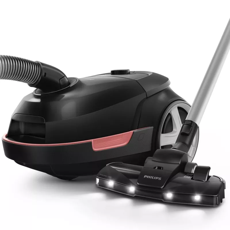 Cylinder vacuum Philips XD6142/12 — 900 W, 4 L dust bag, HEPA filter, black
