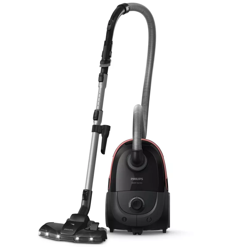 Cylinder vacuum Philips XD6142/12 — 900 W, 4 L dust bag, HEPA filter, black
