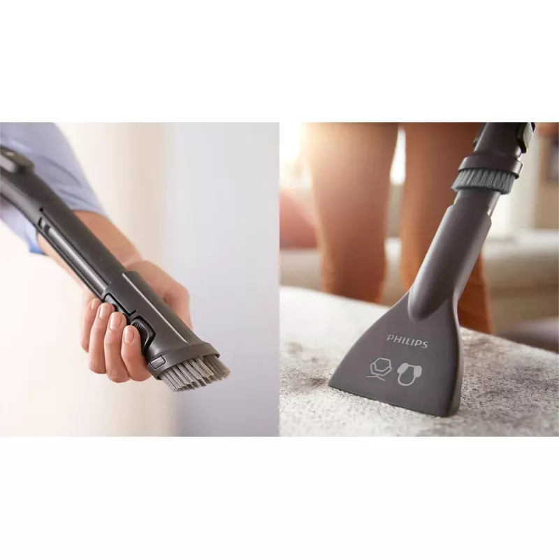 Cylinder vacuum Philips XD6142/12 — 900 W, 4 L dust bag, HEPA filter, black