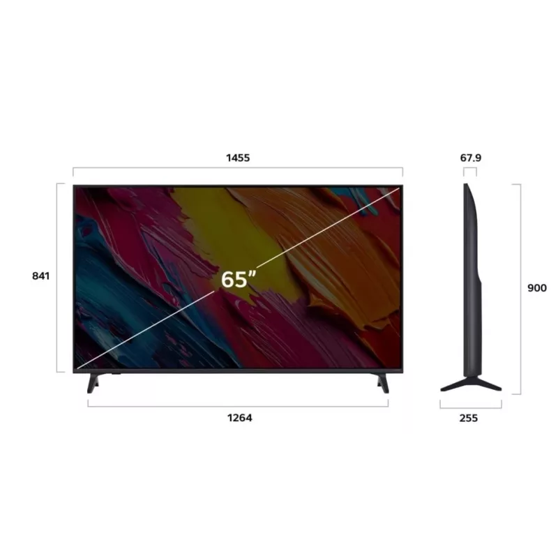 LG QNED AI 65QNED70A6A TV 165.1 cm (65 inch) 4K Ultra HD Smart TV Wi-Fi Black