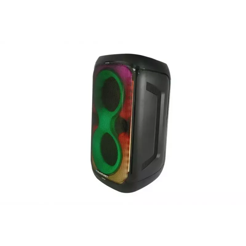 Speaker system BLAUPUNKT PB60X — 120W RMS, Bluetooth A2DP, FM, LED display, 7000mAh battery, 18h, AUX, remote, 568×322×321 mm