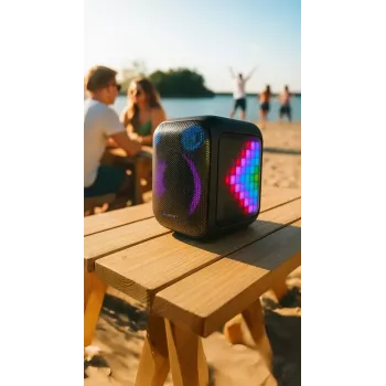 Indoor/outdoor speaker system BLAUPUNKT PB6LED — 40 W RMS, Bluetooth, FM, MicroSD, LED display, 4500 mAh battery