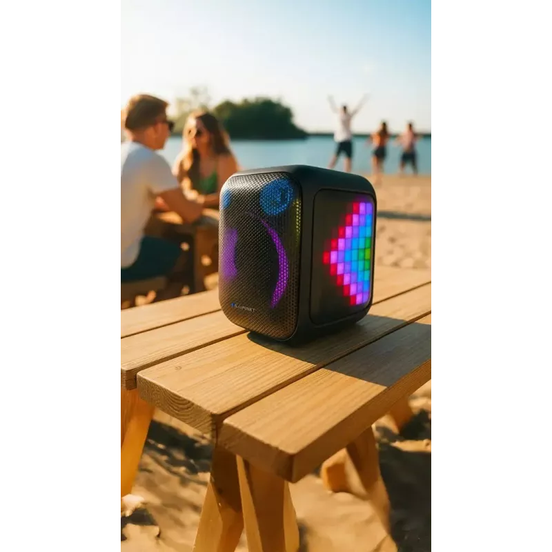 Indoor/outdoor speaker system BLAUPUNKT PB6LED — 40 W RMS, Bluetooth, FM, MicroSD, LED display, 4500 mAh battery