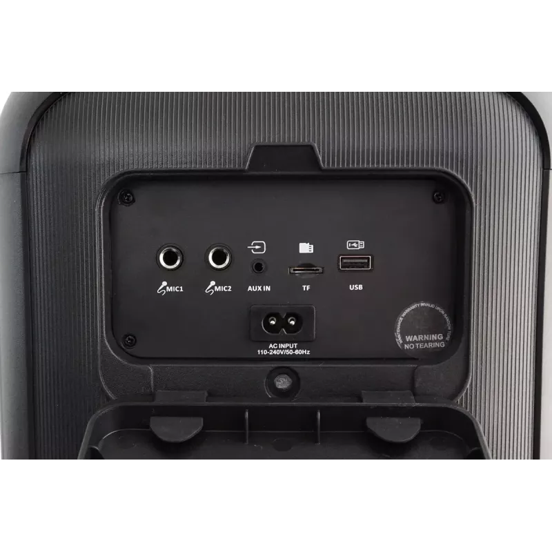 Indoor/outdoor speaker system BLAUPUNKT PB6LED — 40 W RMS, Bluetooth, FM, MicroSD, LED display, 4500 mAh battery