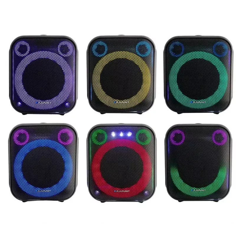 Indoor/outdoor speaker system BLAUPUNKT PB6LED — 40 W RMS, Bluetooth, FM, MicroSD, LED display, 4500 mAh battery
