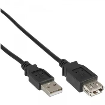 USB 2.0 Extension Cable Type A male/female InLine 34605B black 5m