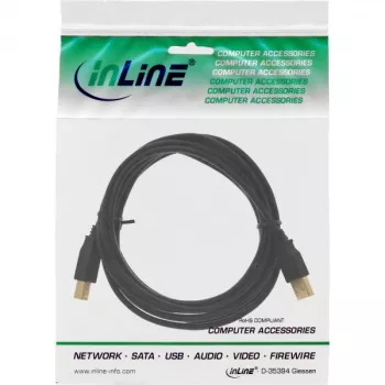 USB 2.0 Extension Cable Type A male/female InLine 34605B black 5m