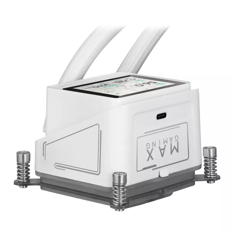 All-in-one liquid cooler ASUS MAX Gaming LC 360 ARGB LCD White Edition, 120 mm fans, supports AM4/AM5/LGA1700