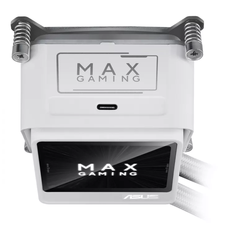 All-in-one liquid cooler ASUS MAX Gaming LC 360 ARGB LCD White Edition, 120 mm fans, supports AM4/AM5/LGA1700