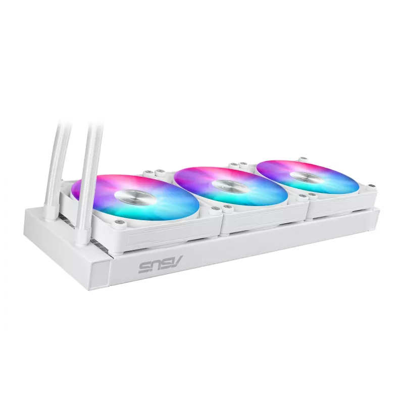 All-in-one liquid cooler ASUS MAX Gaming LC 360 ARGB LCD White Edition, 120 mm fans, supports AM4/AM5/LGA1700