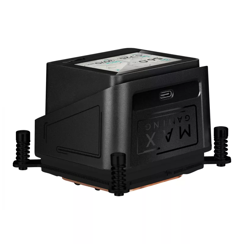 All-in-one liquid cooler ASUS MAX GAMING LC 360 ARGB LCD — 360mm radiator, 120mm fans, supports AM4/AM5/LGA1700, Black