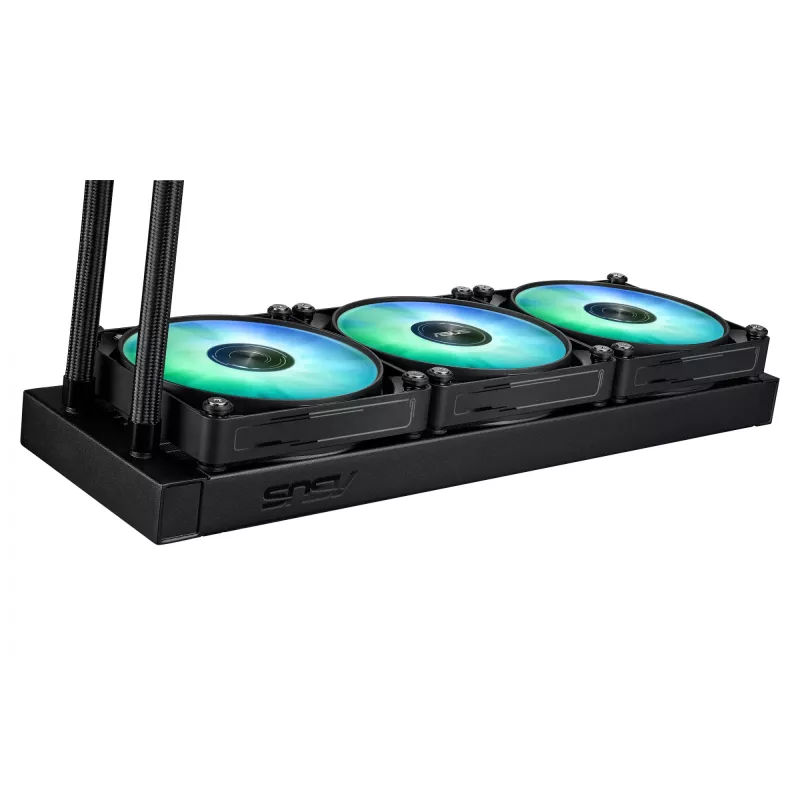 All-in-one liquid cooler ASUS MAX GAMING LC 360 ARGB LCD — 360mm radiator, 120mm fans, supports AM4/AM5/LGA1700, Black