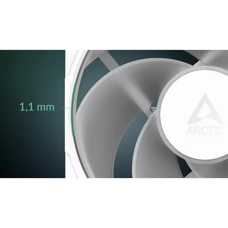 120 mm Arctic Freezer P12 Pro Reverse A-RGB PWM fan (White) — 124 m³/h, FDB, cable splitter