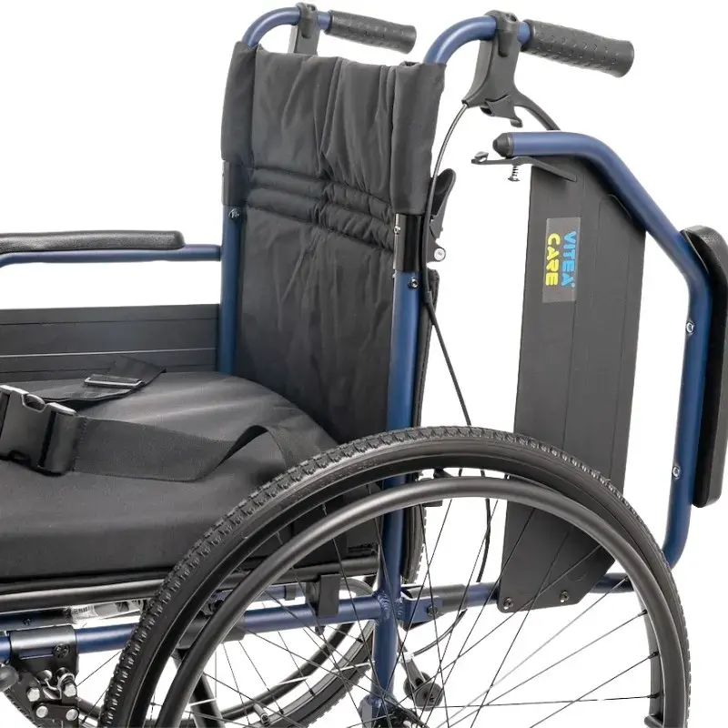 Wheelchair MDH NAVY1 lightweight aluminium, seat 43×42 cm, max load 120 kg, foldable, 14.4 kg
